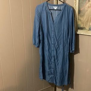 Christopher & Banks chambray dress size x/ 14/16w.
